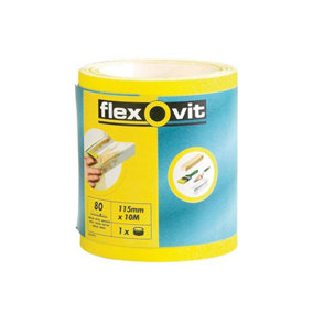 Flexovit 66261104027 High Performance Sanding Roll 115mm x 10m Extra Coarse 40G FLV69912