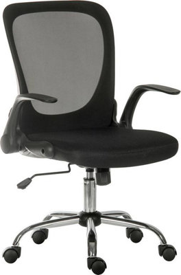 Flip Mesh Executive Chair with fold up armrests for space saving, gas lift height adjustment and seat tilt function