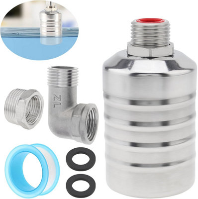 Float Valve, 304 Stainless Steel 1/2inch to 3/4inch Auto Fill Shut Off ...