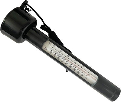 Floating pool thermometer water temperature tester black