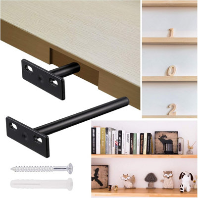 Floating Shelf Bracket 4 Pack 5 Inch Heavy Duty Invisible Shelf Bracket ...
