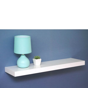 Floating Shelf, Gloss White, 90x25x5cm