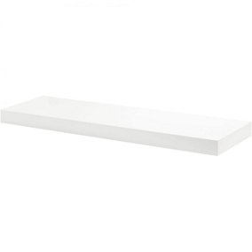 Floating Shelf Kit, Satin White, 90x25x5cm