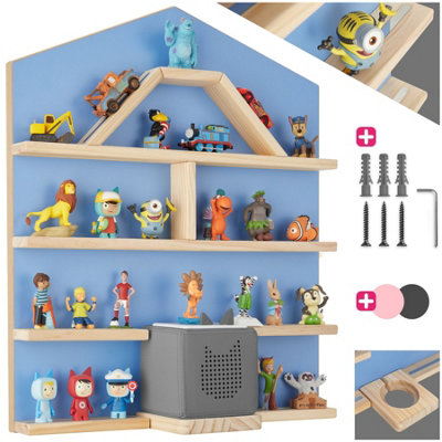 Floating Shelf Mylittle Story - for up to 50 Tonies, house design - blue