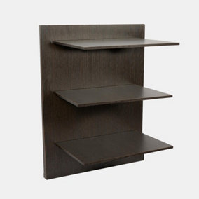 Floating Shelf Unit Oak Wood 3 x Shelves Storage Organising Display Home Office
