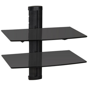 Floating shelves with 2 tiers model 3 - black