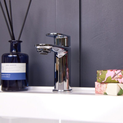 Flode Adnji Mono Basin Mixer Tap Polished Chrome Finish