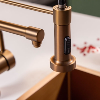 flode bojig Multiuse Style 3 in 1 Instant Boiling Hot Water Tap with Flexi Spray Brushed Copper Finish