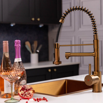 flode bojig Multiuse Style 3 in 1 Instant Boiling Tap with Flexi Spray Brushed Copper Finish