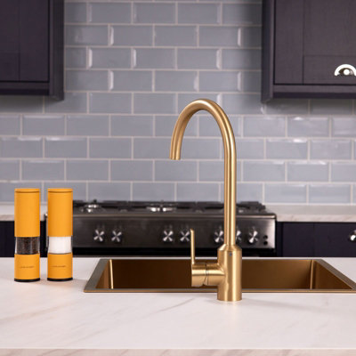 Flode Bryne Kitchen Mixier Tap Brushed Brass Finish