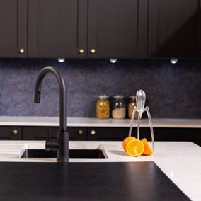 Flode Dolja Kitchen Sink Mixer with Concealed Pull Out Hose and Spray Head Matt Black