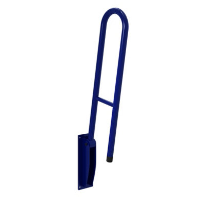 Flode Drop Down Grab Bar Blue Wall Mounted Folding Support Rail for ...