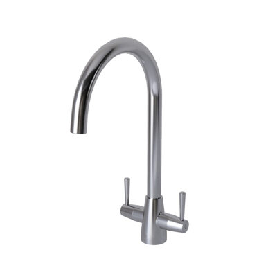 flode - Harstad - Dual Lever Kitchen Sink Mixer Tap - Chrome