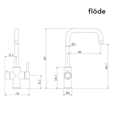 flode Kyld 4 in 1 Instant Boiling & Cold Water Tap with Filtered ...