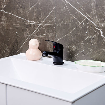 Flode Mien Bathroom Basin Mixer Tap Matt Black