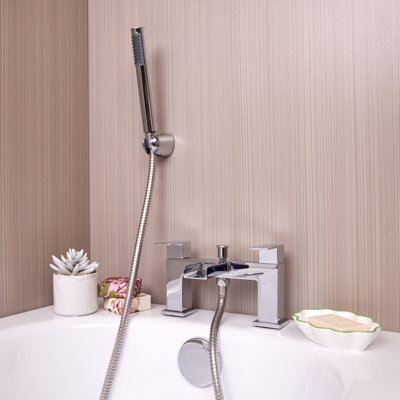 Flode Skuruhatt Bath Shower Mixer Tap Polished Chrome Finish