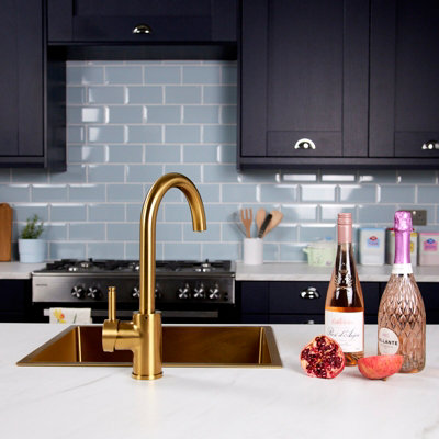 flode Solo Single Lever 3 in 1 Instant Boiling Tap Brushed Gold Finish