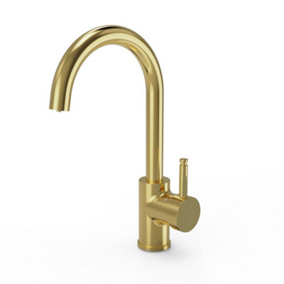 flode Solo Single Lever 3 in 1 Instant Boiling Tap Brushed Gold Finish