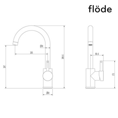 flode Solo Single Lever 3 in 1 Instant Boiling Tap Brushed Gold Finish