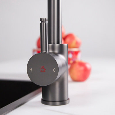 flode Solo Single Lever 3 in 1 Instant Boiling Tap Gun Metal Finish