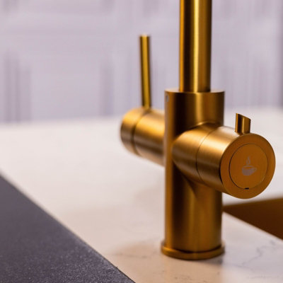 flode tre 3 in 1 Boiling Water Tap Brushed Gold Finish