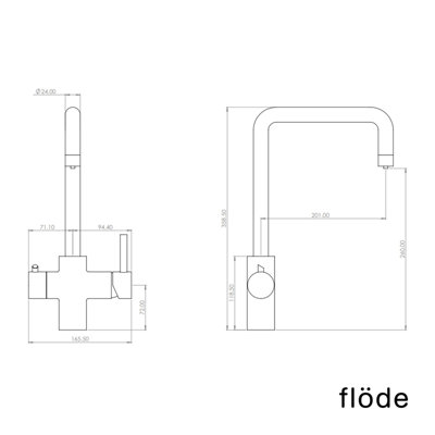 flode tre 3 in 1 Boiling Water Tap Brushed Gold Finish