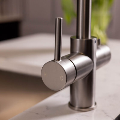 flode tre 3 in 1 Boiling Water Tap Brushed Nickel Finish