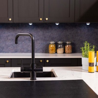flode tre 3 in 1 Boiling Water Tap Matt Black Finish