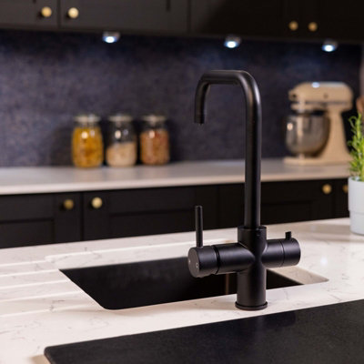 flode tre 3 in 1 Boiling Water Tap Matt Black Finish