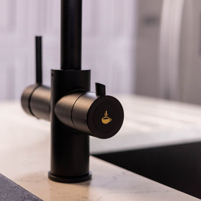 flode tre 3 in 1 Boiling Water Tap Matt Black Finish