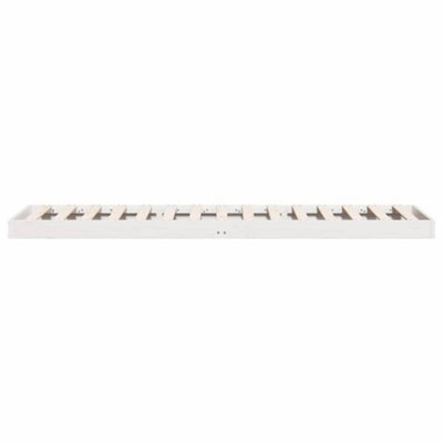 Floor Bed Frame White 100 x 220 cm Solid Pine wood
