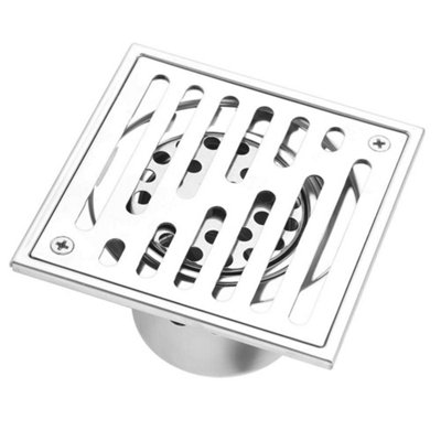 Floor Drain Stainless Steel Square Anti odor Bathroom Waste Gate Shower ...
