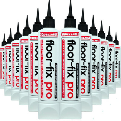 Floor-Fix Pro EASY SQUEEZE (12-Pack) All in One Repair Kit For Loose/Hollow & Creaky Tiles, Wood, LVT & Laminate.