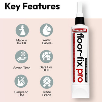 Floor-Fix Pro EASY SQUEEZE (12-Pack) All in One Repair Kit For Loose/Hollow & Creaky Tiles, Wood, LVT & Laminate.