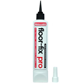 Floor-Fix Pro Squeezable NO SYRINGE OR GUN REQUIRED. Bonding Adhesive for Loose and Hollow Tiles + Wood Floors Features 2mm Tip.