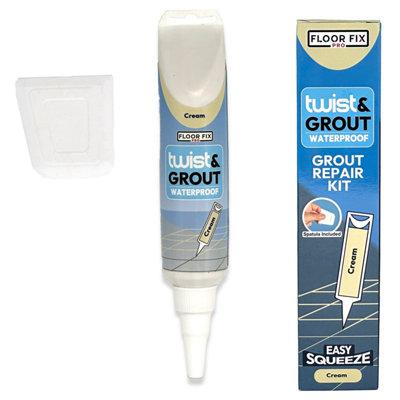Floor-Fix Pro Twist and Grout Cream Pre-Mixed Tile Grout Revive Kit ...