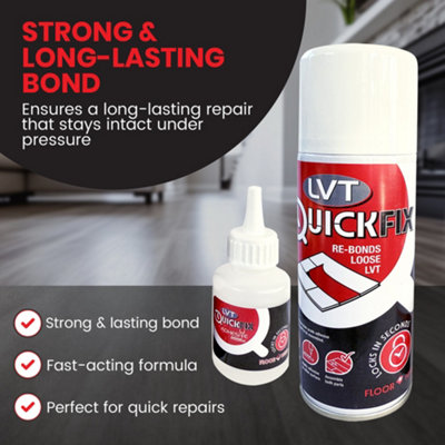FLOOR HERO LVT QUICKFIX - Re-Bonds Loose LVT and flooring - Bonds in Seconds