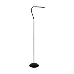 Floor Lamp Light Black Plastic Touch On/Off Dim Dimmable Bulb LED 4.5W Included