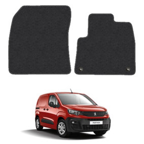 Floor Mats for Peugeot Partner (2018+) Carpet Tailored Fit Van Mat Set Accessory