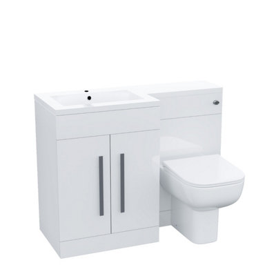 Floor Mounted Bath Shower Mixer Tap & Shower Kit Matte Black - 4