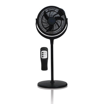 Floor or Desktop Mounted Cooling Fan with 3 Speeds, Timer, Adjustable Height and Head & Remote Control - H74-129 x W46 x D46cm Price Comparisons | Compare The Build