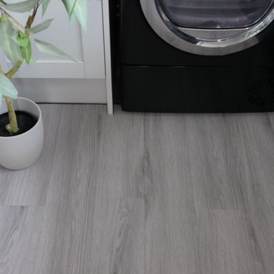 Floor Pops Light Grey Self Adhesive Vinyl Floor Planks Pack of 7 (0.98sqm)