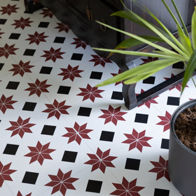 Floor Pops Orion 30.48 x 30.48cm Self-adhesive Vinyl Floor Tiles Pack 10 (0.93sqm)