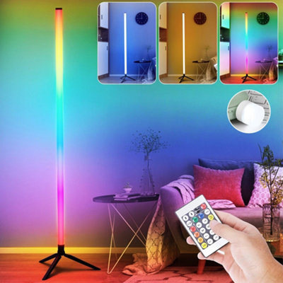 Floor RGB LED Lamp Corner Light Standing Mood Remote Colour Changing ...