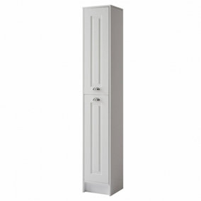 Floor Standing 2-Door Side Tall Unit 300mm Wide - White - (Aberdeen)