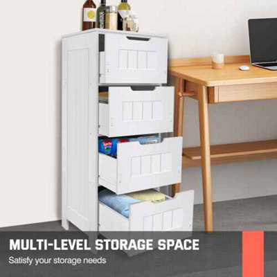 Floor Storage Cabinet Waterproof Bathroom Cabinet PVC Storage Unit with ...