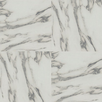 Floor Tile Carrara Marble 30.5x30.5cm Mono 10 Tiles Per Pack