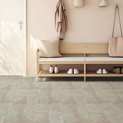 Floor Tile Stone 30.5x30.5cm Natural 10 Tiles Per Pack