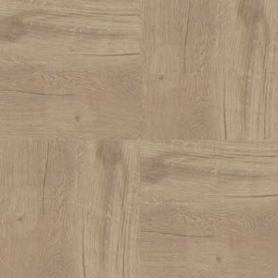 Floor Tile Wood 30.5x30.5cm Natural 10 Tiles Per Pack