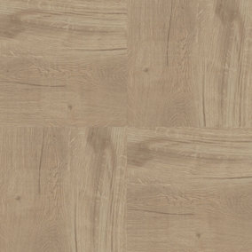 Floor Tile Wood 30.5x30.5cm Natural 10 Tiles Per Pack